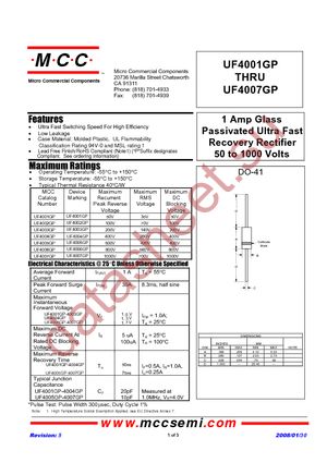 UF4004GP-TP datasheet  
